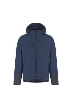 Donkerblauwe Frost winterjas met capuchon en YKK ritsen