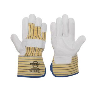 Proway Boxer PWH-1014W leren werkhandschoenen met gerubberiseerde kap